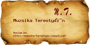 Muzsika Terestyén névjegykártya